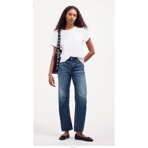 EUC Madewell The Darted Barrel-Leg Jean 28P Petit Irmo Wash $148